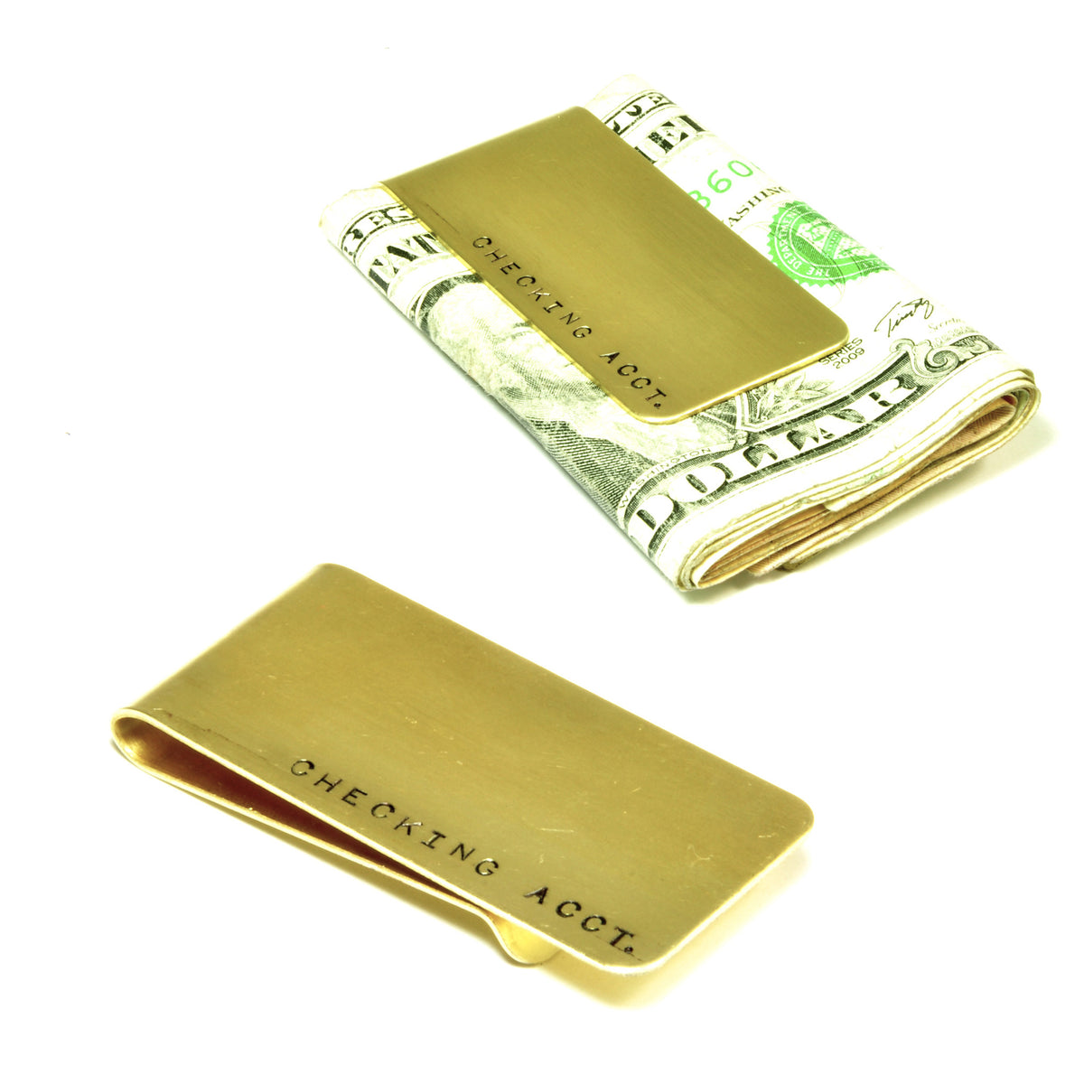 CASSIUS stamped money clip: Custom – Thea Grant