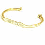 Hand stamped brass cuff "NEW YORK"
