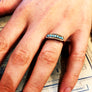 Edwardian seed pearl turquoise ring