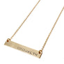 'Barmaid' thin bar necklace, Custom engraved