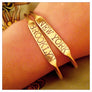 Hand stamped brass cuff "Brooklyn" and "New York"