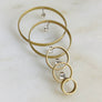 Brass hoop circle stud earrings