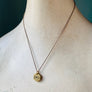 Vintage Brass Small Heavy Hexagon Pendant, Custom Engraved