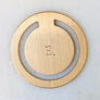 Circular Brass Bookmark Vintage Initial Monogram