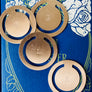 Round Brass Bookmark Vintage Initial Monogram