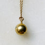Manet Diamond and Brass Ball Pendant Necklace