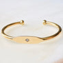Lautrec Brass and Diamond ID Cuff