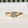 Diamond Ring, Antique Solitaire Art Deco 10k Gold