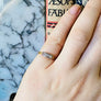 Small Diamond Trilogy Gold Antique Ring