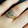 Antique Deco diamond wedding ring stack