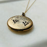 Grape clusters antique locket necklace