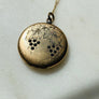 Grape clusters antique locket necklace
