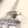 Antique pearl heart gold ring