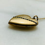 Victorian Gold-Filled Heart Locket Necklace set with Paste