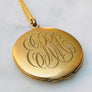 Victorian monogram locket