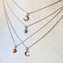 Small six pointed star pendant necklace