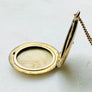 Victorian starburst gold-filled locket necklace