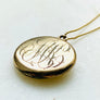 Victorian starburst gold-filled locket necklace