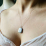 Swallow sterling silver antique locket necklace