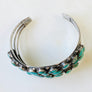 Turquoise Sterling Southwestern Statement Vintage Cuff Bracelet