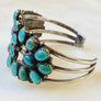Turquoise Sterling Southwestern Statement Vintage Cuff Bracelet