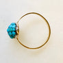 Victorian Turquoise Oval Pavé Bombe Ring