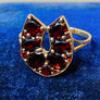 Antique Garnet Ring, Horseshoe