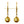 Brass and Diamond Ball Starburst Earrings