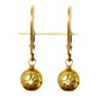 Brass and Diamond Ball Starburst Earrings