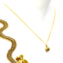 Diamond and Brass ball necklace