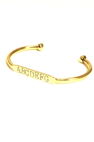 Hand stamped brass cuff CUSTOM