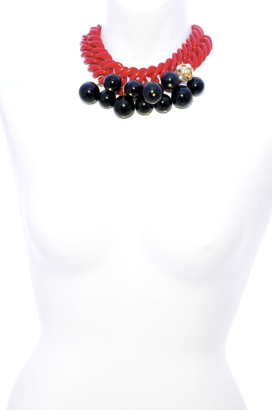 Chunky short bobble necklace.Long Shot
