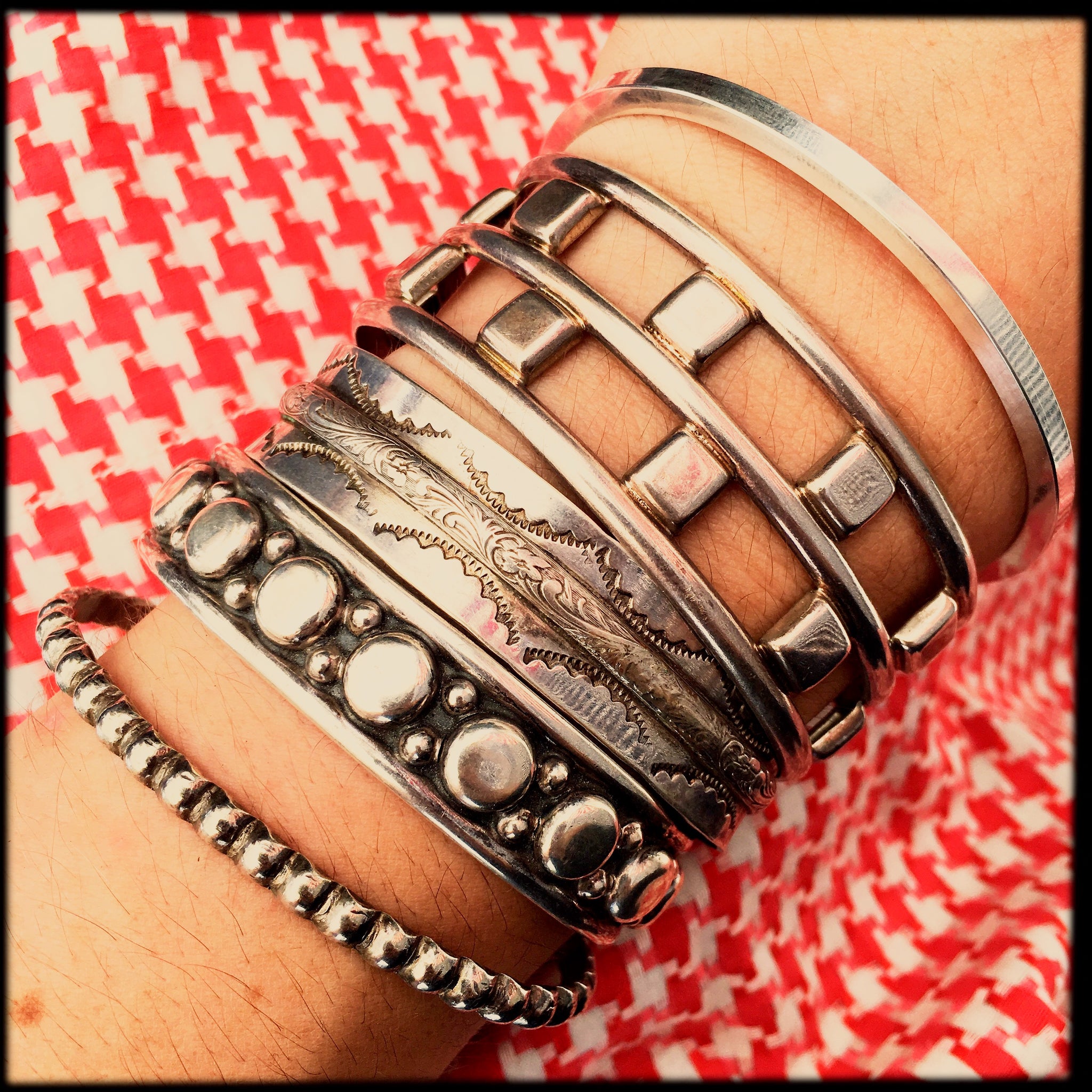 V Cuff Bracelet in Silver