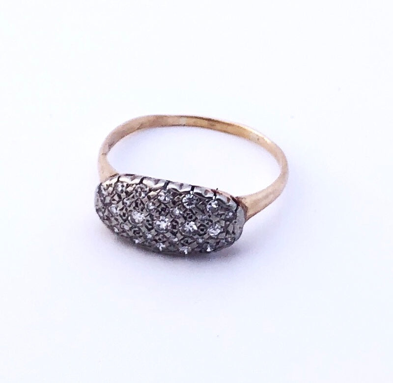 Almond Diamond Ring