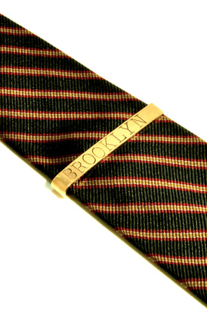 tie bar, custom brass