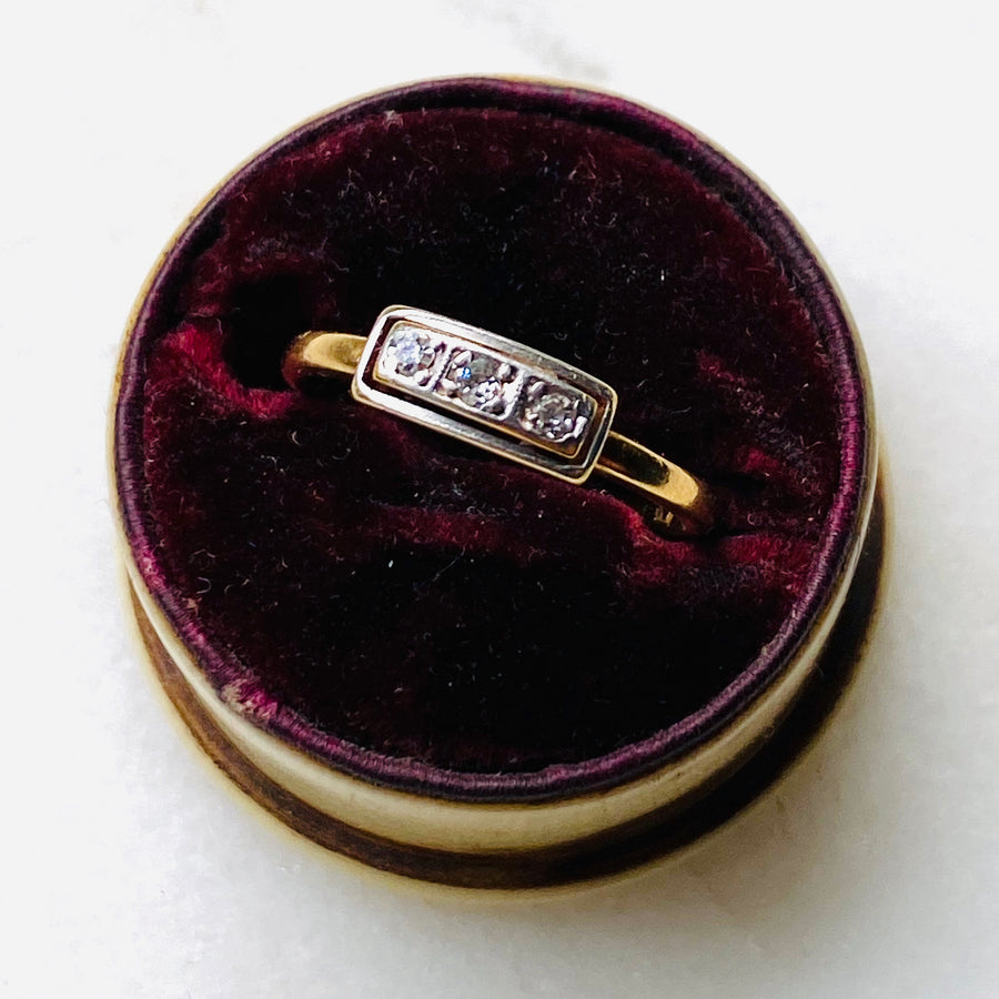 Antique Art Deco Diamond Trilogy Ring