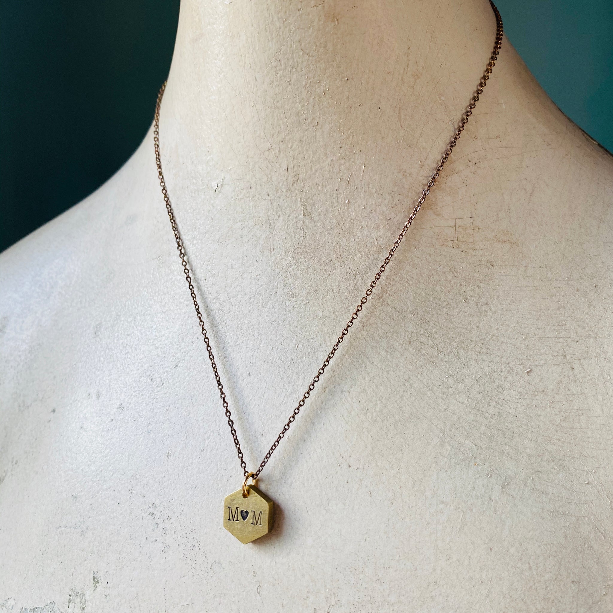 Vintage brass necklace outlet