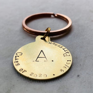 Vintage Brass Keyrings, With Initial or Custom Engraved – Thea Grant