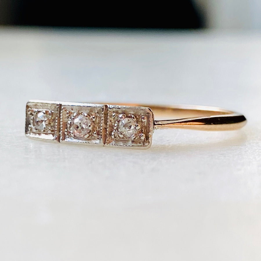 Art Deco Diamond Antique Trilogy Ring