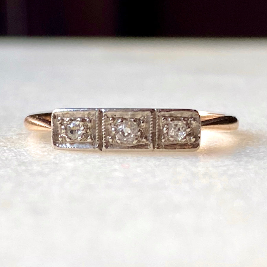 Art Deco Diamond Antique Trilogy Ring