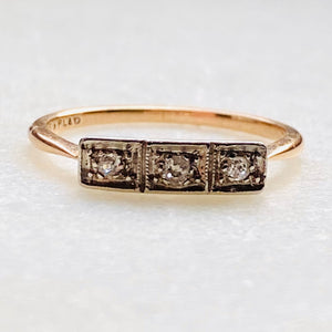 Art Deco Diamond Antique Trilogy Ring