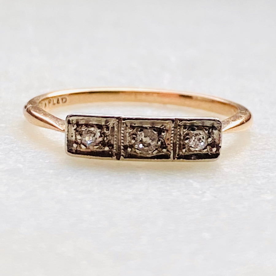 Art Deco Diamond Antique Trilogy Ring