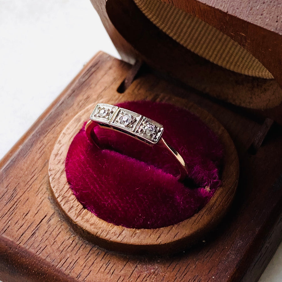 Art Deco Diamond Antique Trilogy Ring