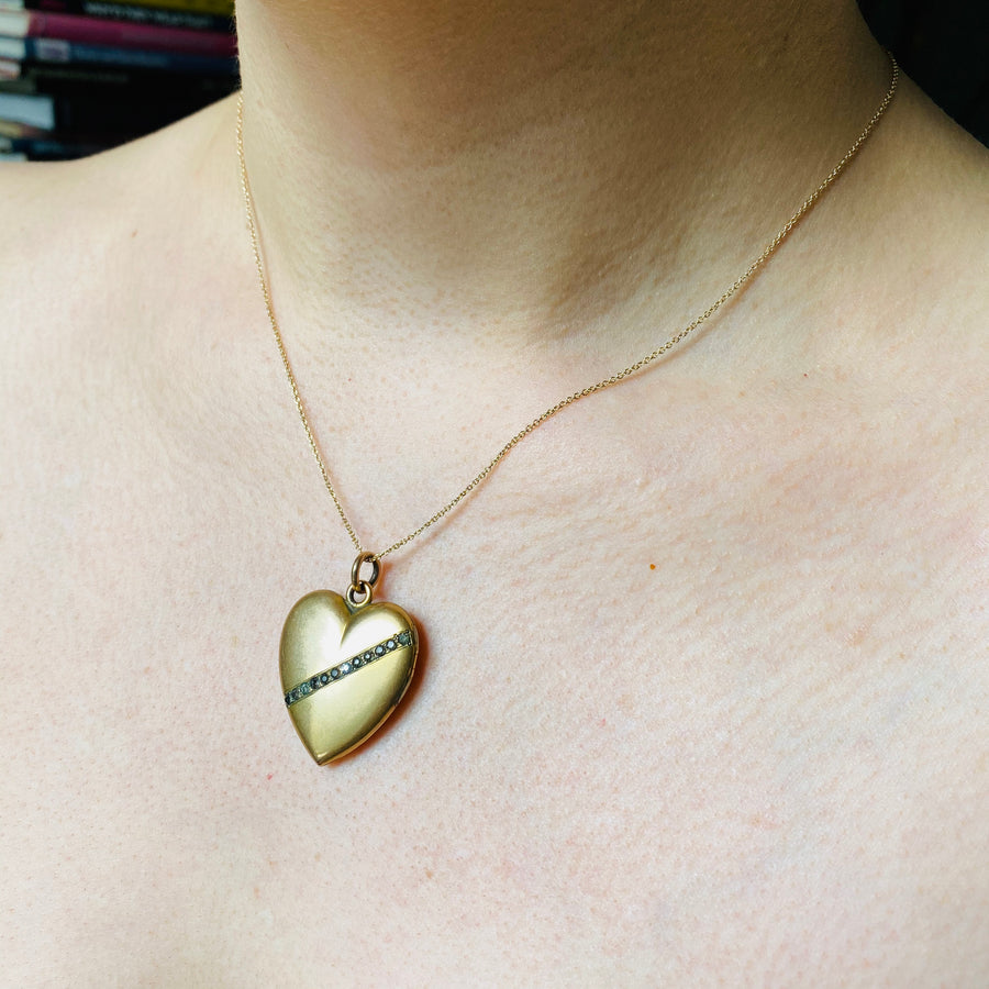 Victorian heart locket gold filled.