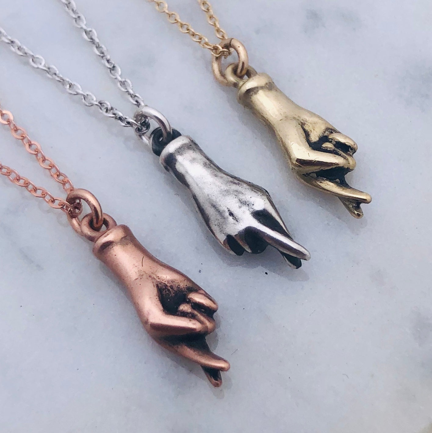 Hand discount pendant necklace