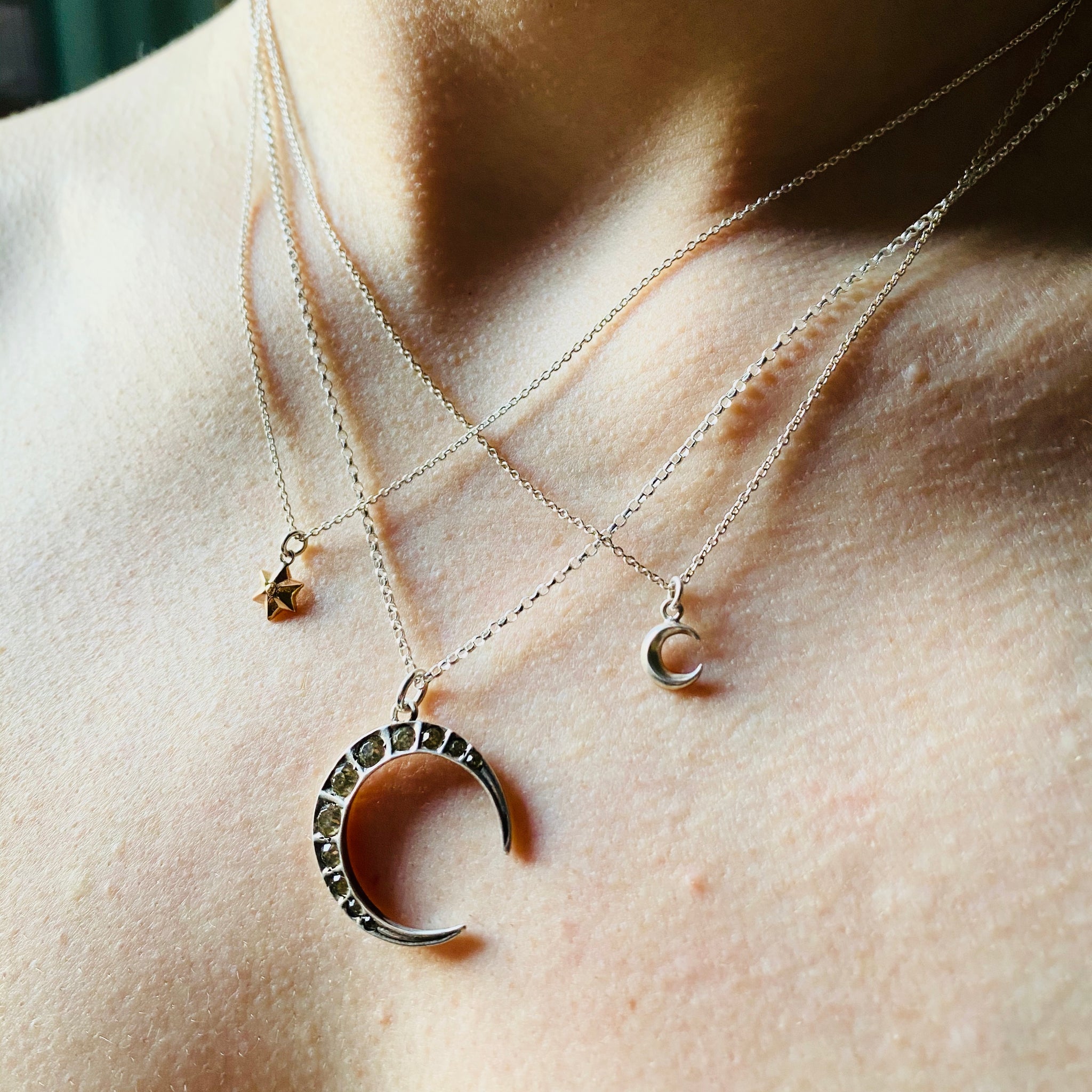 Tiny Star Pendant 925 Sterling Silver Small Celestial Sky Tiny Star Pendant 925 Sterling Silver Small Celestial Sky