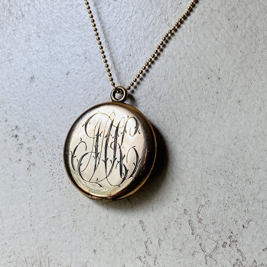 Antique Monogram locket 