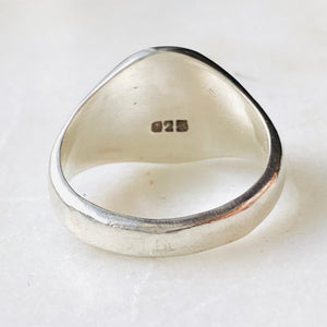 Signet ring, sterling silver stamped