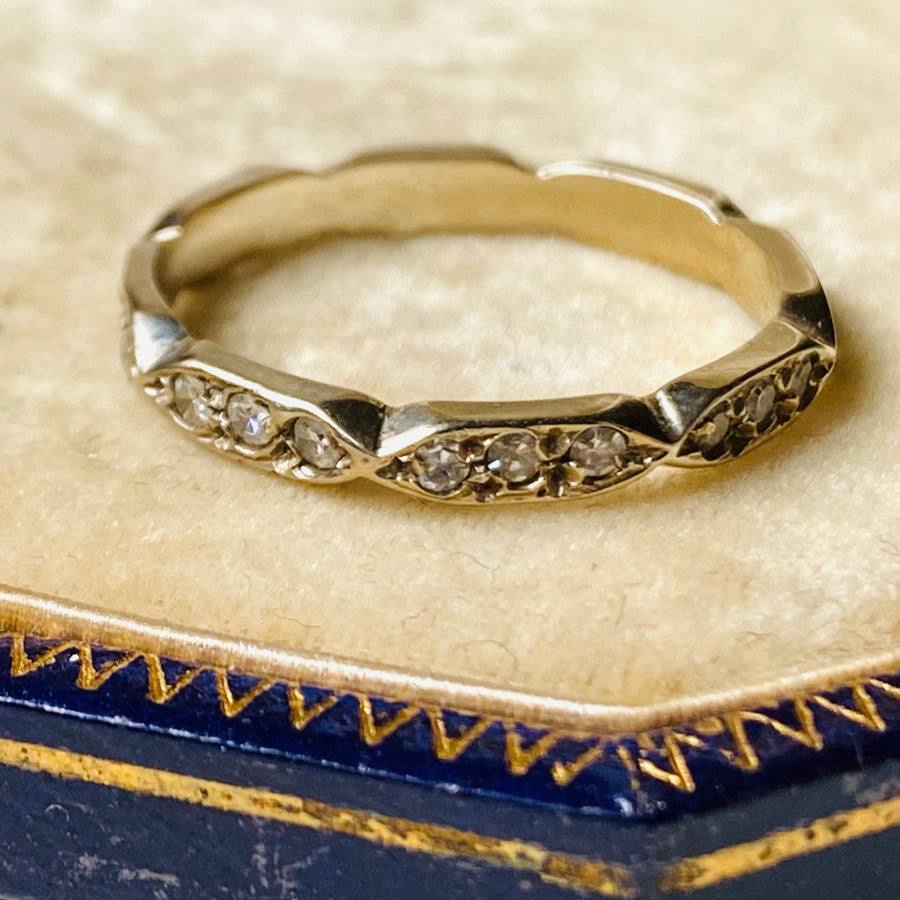 Lupita Diamond Eternity 14k Gold Band Ring