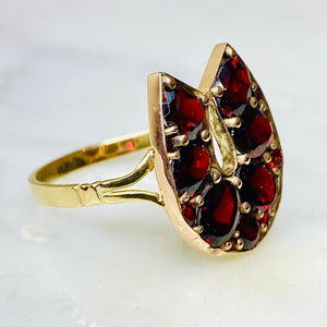 Bohemian sales garnet ring